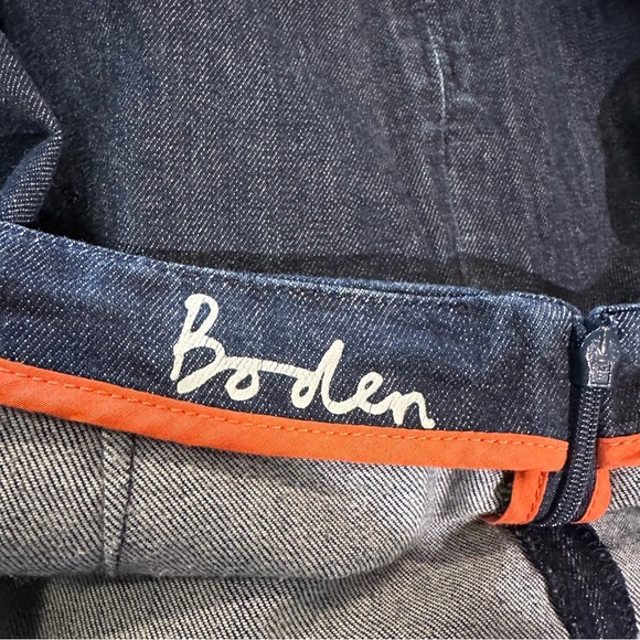 Boden Dark Denim A-Line Mini - Midi Skirt • Size: US 6L - Picture 7 of 10